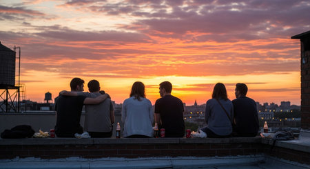 Friends Sharing Happy Moments with Genuine Connection and Social Bonding Concept