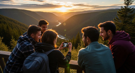 Friends Sharing Happy Moments with Genuine Connection and Social Bonding Concept
