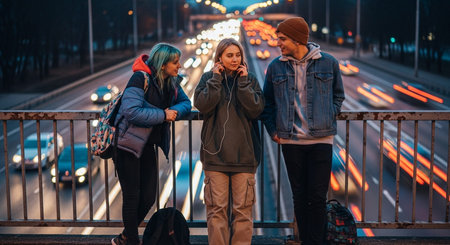 Friends Sharing Happy Moments with Genuine Connection and Social Bonding Concept