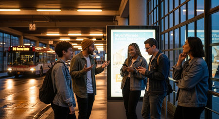 Friends Sharing Happy Moments with Genuine Connection and Social Bonding Concept