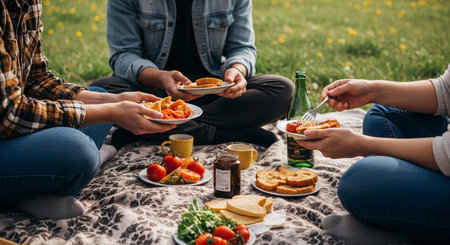 Friends Sharing Happy Moments with Genuine Connection and Social Bonding Concept