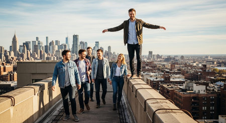 Friends Sharing Happy Moments with Genuine Connection and Social Bonding Concept