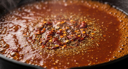 Authentic Street Food Scene with Traditional Local Cuisine and Vibrant Market Atmosphere