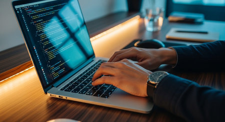 Blockchain Technology Concept with Secure Digital Network and Decentralized Data System