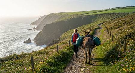 Eco Tourism Concept with Sustainable Travel, Nature Exploration and Environmental Conservation