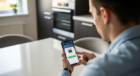 Internet of Things Concept with Smart Connected Devices and Digital Automation Technology
