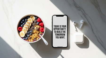 Morning Routine Lifestyle with Healthy Habits, Wellness and Positive Daily Living