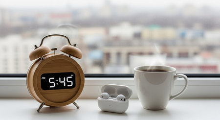 Morning Routine Lifestyle with Healthy Habits, Wellness and Positive Daily Living