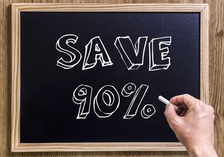 SAVE 90% - New chalkboard with 3D outlined text - on wood