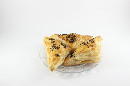 Baked pastries stuffed with cheese