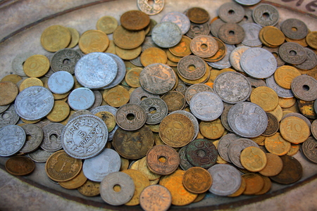 Old French coinsの写真素材