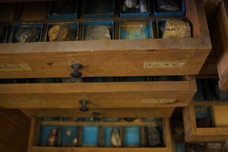 Vintage laboratory drawersの写真素材