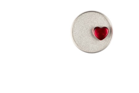 Abstract maroon heart as a symbol of Valentine day on white backgroundの写真素材