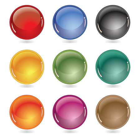 Beautiful glossy balls / vector illustrationのイラスト素材