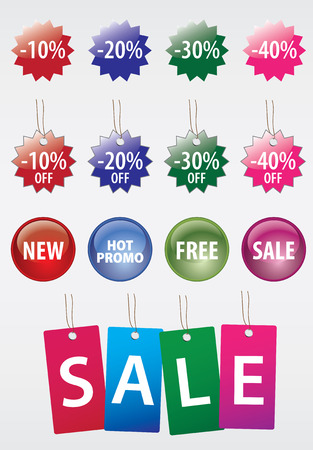 Vector Promotional Elements Setのイラスト素材