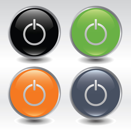 Set og power buttonsのイラスト素材