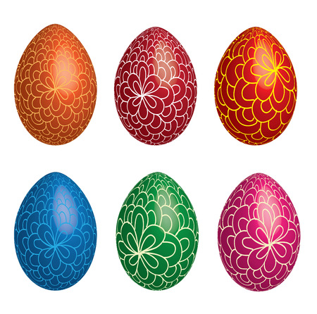 Set of Easter eggsのイラスト素材