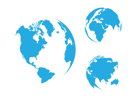 Globe of the World, blueのイラスト素材