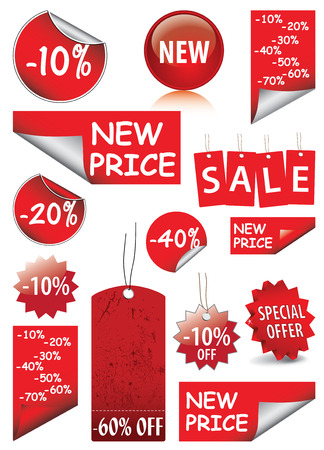  set of price tagsのイラスト素材