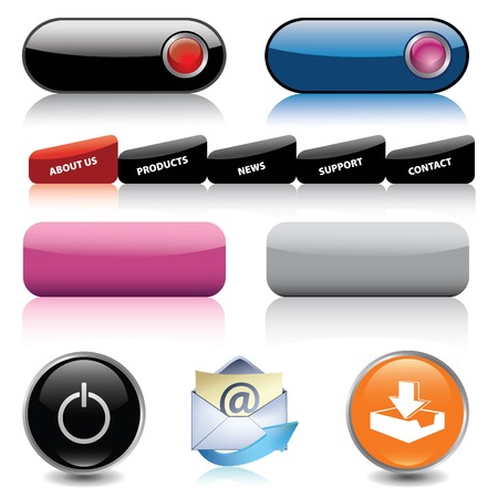 Set buttons for web designのイラスト素材