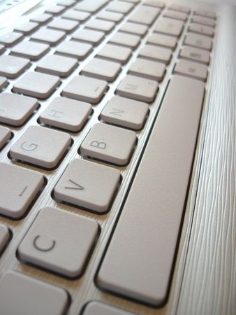 Silver keyboard close up of a computer laptop noteの写真素材