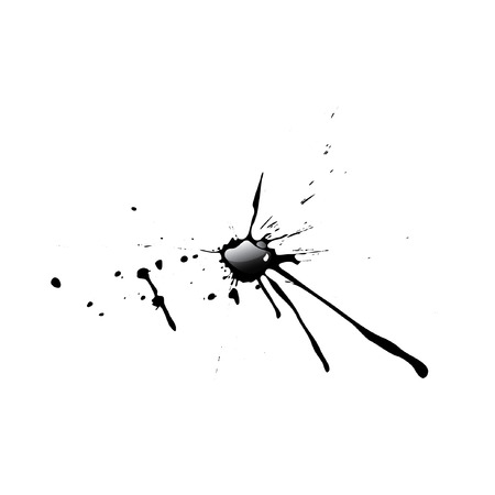 Ink splash / Glossy droplet / Vector illustrationのイラスト素材