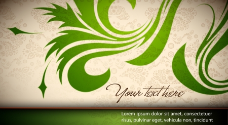 Elegant Floral Card - Seamless Damask Texture  のイラスト素材