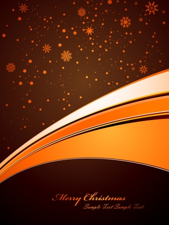 Elegant Abstract Wave Design Christmas Template - Vector Card   EPS8 No Transparencyのイラスト素材
