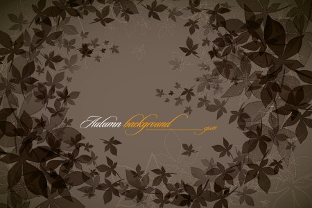 Autumn Background   Falling Leaves   EPS10 Compatibility Requiredのイラスト素材