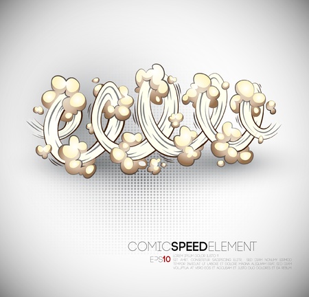 Comic Book Elements - Vector Cartoon Speed Burstのイラスト素材