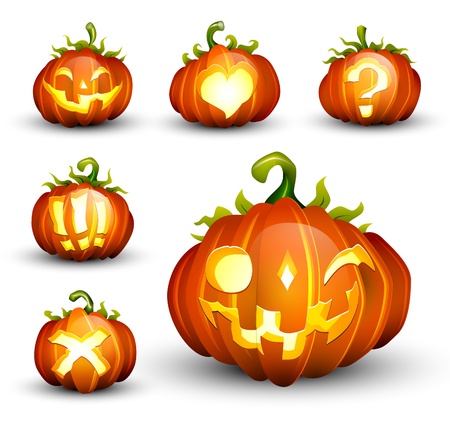  Spooky Pumpkin Setのイラスト素材