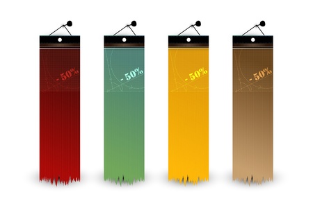 Set of Blank Tags  Labels of Different Colorsのイラスト素材