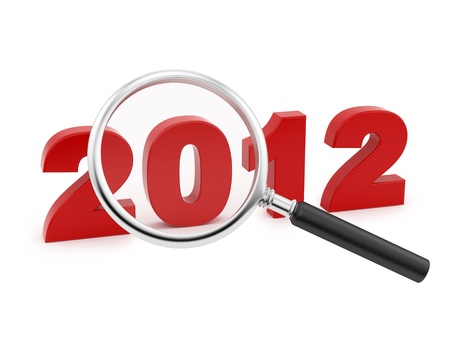 render of a magnifying glass over 2012 
