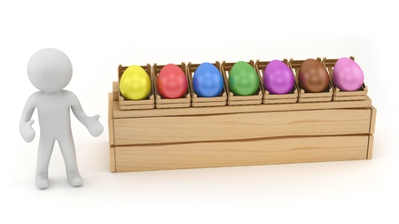 render of a man selling eggs 