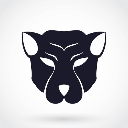 animal head silhouette logoのイラスト素材