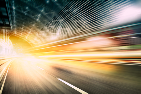Car speed, dynamic backgroundの写真素材