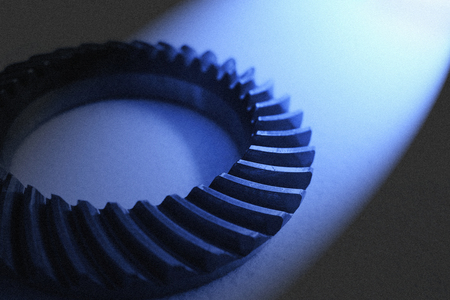 Large cog wheels in the motorの写真素材