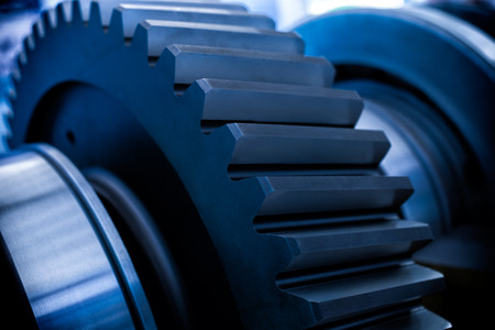 Large cog wheels in the motorの写真素材