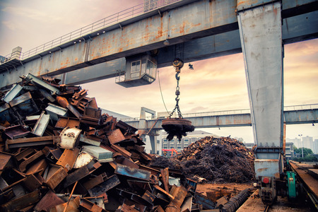 Scrap recycling siteの写真素材