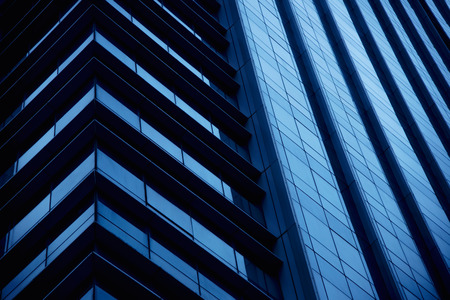 A close-up of the city's high-rise buildingsのeditorial素材