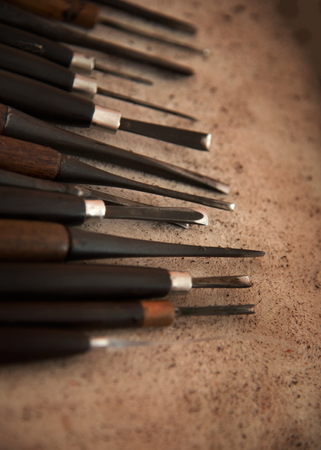 Hand carved on wooden furniture