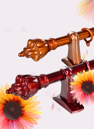 Curtain rod and accessoriesの写真素材