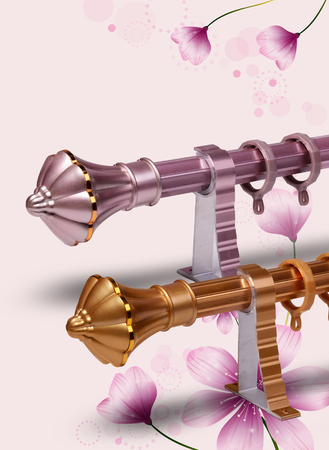 Curtain rod and accessoriesの写真素材