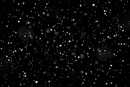 Snowflake material in the black backgroundの写真素材