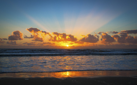 Sunrise over Queenslands Gold Coast in Australiaの写真素材