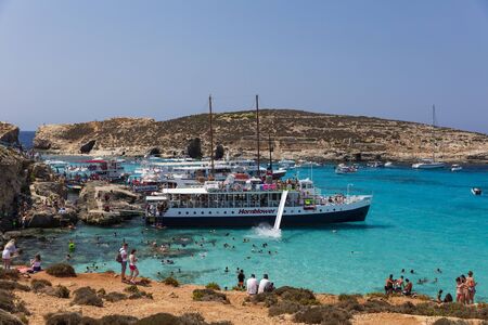 The world famous Blue Lagoon on Comino Island, Malta