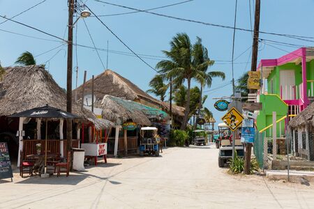 ISLA HOLBOX, MEXICO - April 27, 2018: Isla Holbox is a car-free island rich in marine life such as sea turtles and whale sharks.のeditorial素材