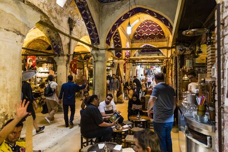 ISTANBUL, TURKEY- June18, 2018: The Grand Bazaar in Istanbul is one of the largest and oldest...