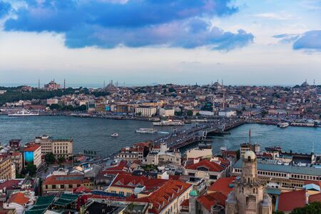 The Blue Mosque and Hagia Sophia in downtown Istanbul, Turkeyの写真素材