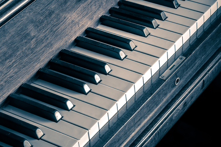 Old piano keys close upの写真素材